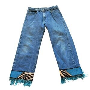 Levi's LeatheRock USA Custom Beaded Hem Jeans